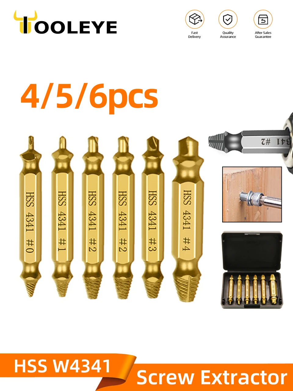 TOOLEYE Beschädigte Schraube Extractor Set