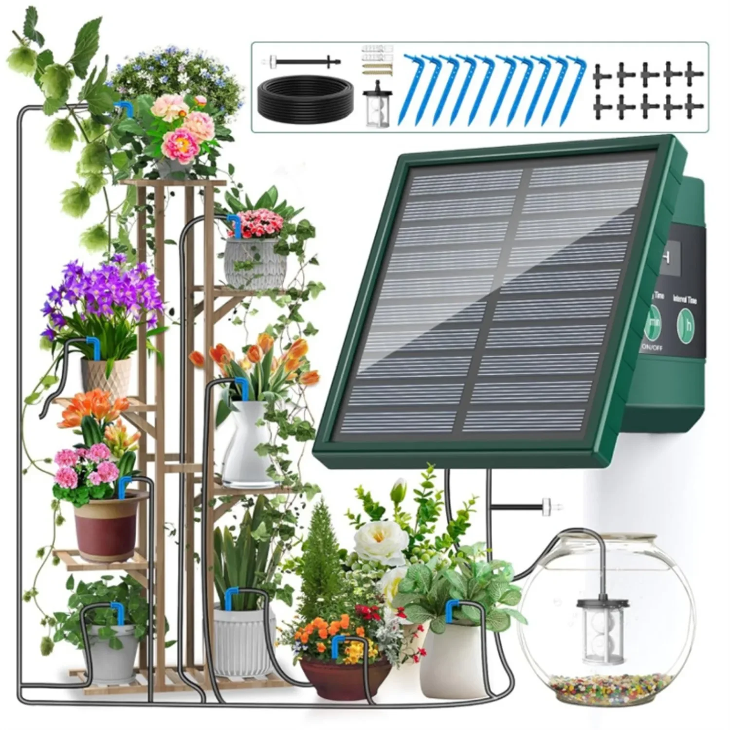 Solarbewässerungssystem für Gartenbalkon
